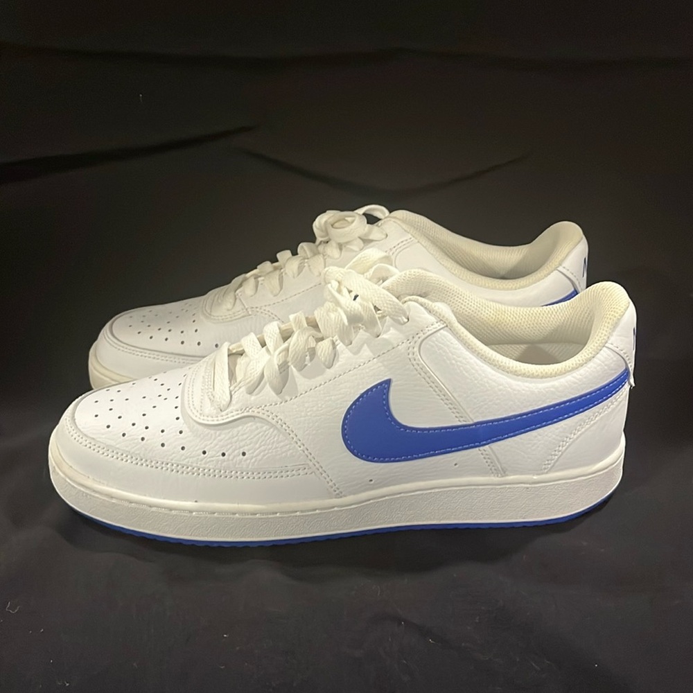 Men’s Nike Court Vision Low White Blue Nike check